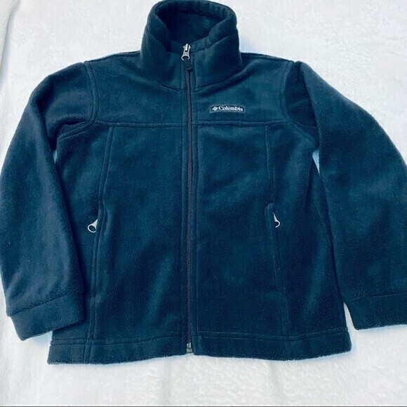 Columbia, Boys Fleece Jacket, Size XS‎ Gray/Black * - Picture 1 of 5